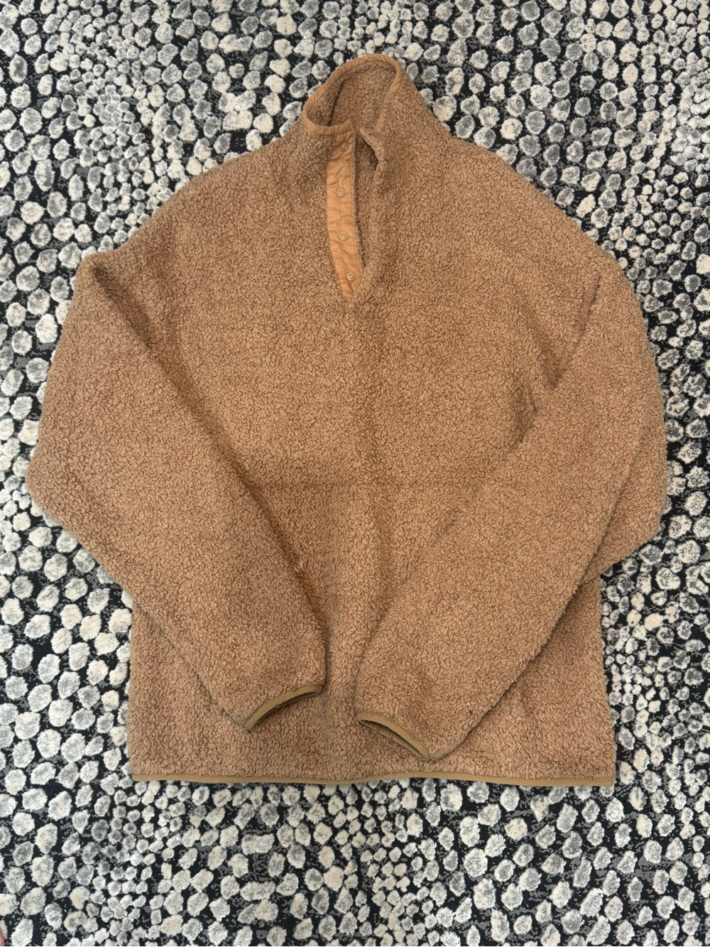 🧸 SKIMS Sherpa Pullover with snaps - Brown SUPER COZY! 🧸